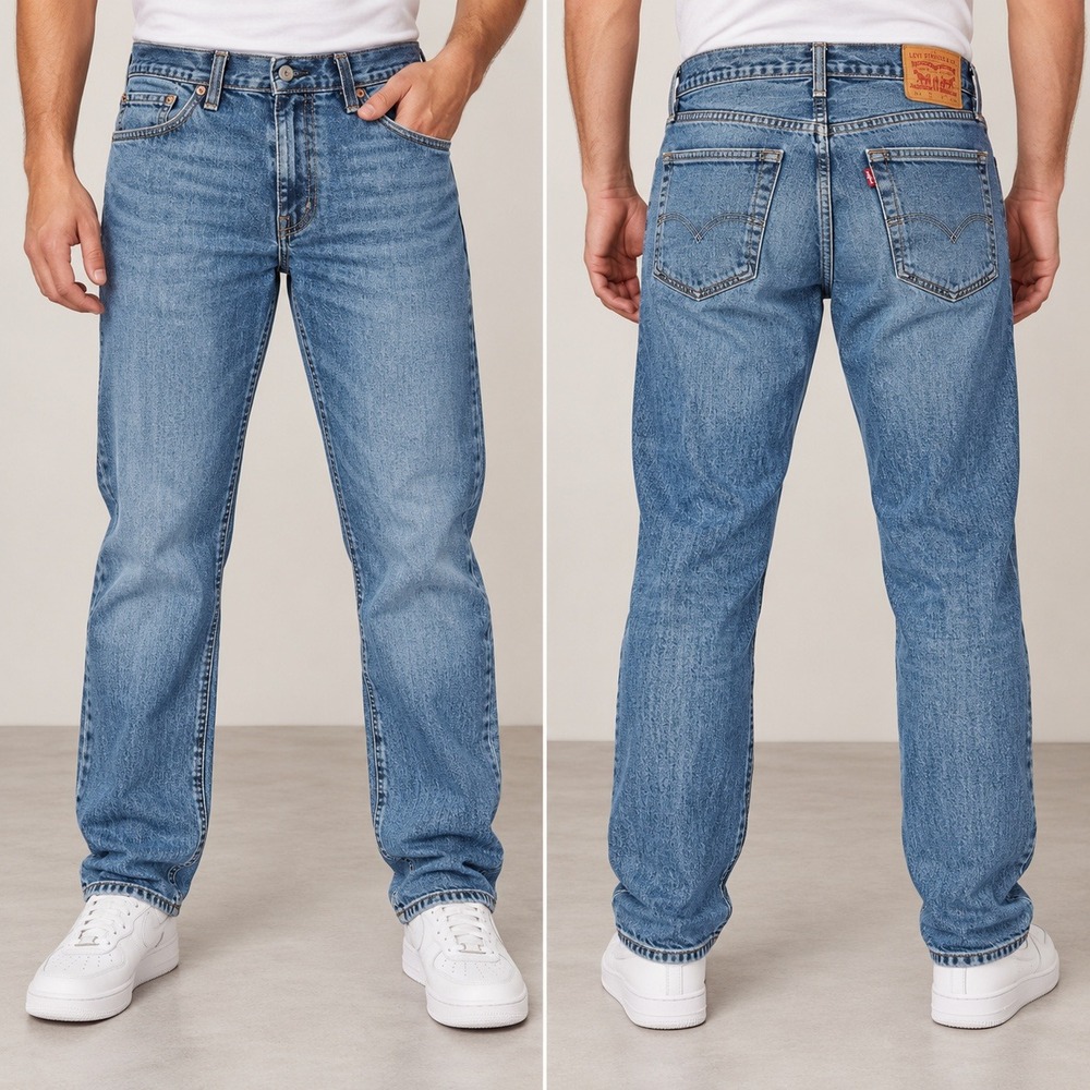 Vintage '01 Levis 505 Regular Fit Jeans Men 40x30 Medium Wash Straight Leg Denim